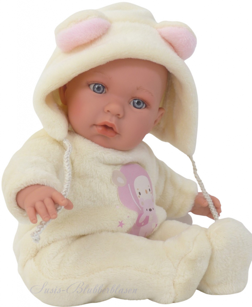 Llorens 14208 BABY JULIA realistická miminko s měkkým látkovým tělem 42 cm