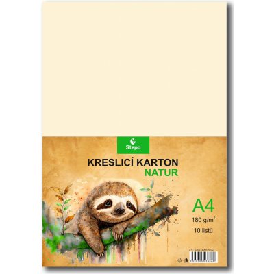 STEPA Kreslicí karton A4 (180g/m2, 10ks) natur – Zboží Dáma