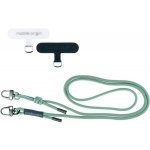 6mm šňůrka na telefon Mobile Origin Lanyard rope 82 - 163cm - zelená – Zboží Mobilmania