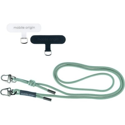 6mm šňůrka na telefon Mobile Origin Lanyard rope 82 - 163cm - zelená – Zboží Mobilmania