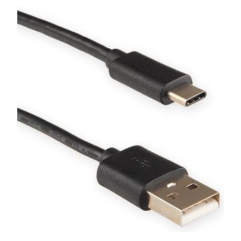 4World 10557 USB C - USB 2.0 AM, 2m, černý