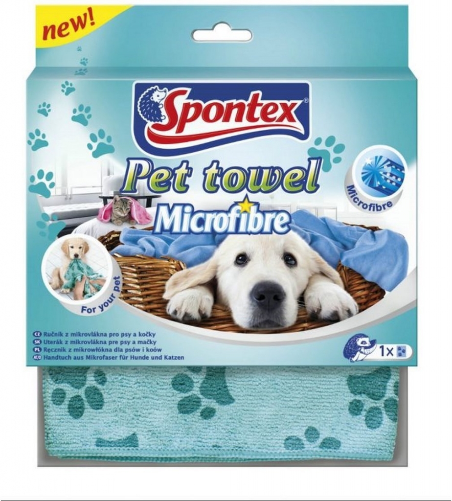 Spontex Pet Towel Microfibre ručník z mikrovlákna 40 x 80 cm 1 ks od 109 Kč  - Heureka.cz