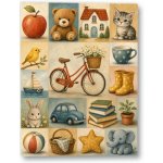Plakát – Dětské obrázky prvních slov 60 × 80 cm Bez rámu Ne Bez rámu – Hledejceny.cz