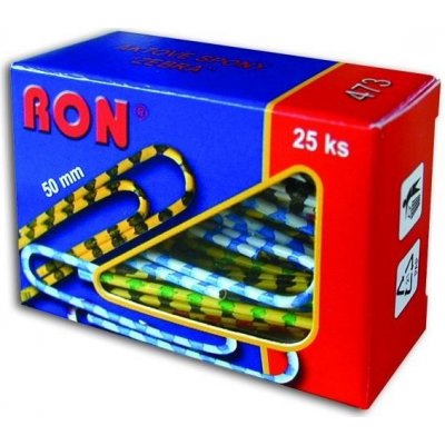 Aktové spony RON - 50 mm / 25 ks zebra – Zboží Mobilmania