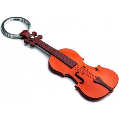 Přívěsek na klíče housle italská kůže – Zboží Mobilmania
