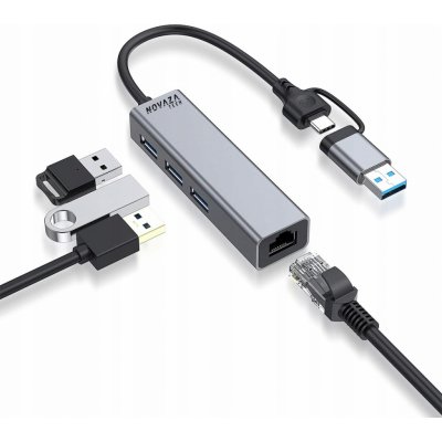 C31GL3SLIM, i-tec USB-C Slim Passive HUB 3 Port + Gigabit Ethernet Adapter