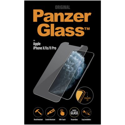 PanzerGlass - Tvrzené Sklo Standard Fit pro iPhone X, XS a 11 Pro, transparent, Transparentní 2661 – Zboží Mobilmania