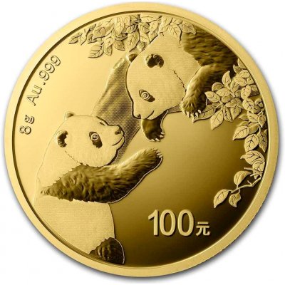 China Mint / Shanghai Mint Zlatá mince 100 Yuan China Panda 8 g