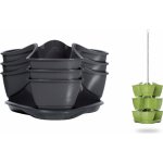 Prosperplast COUBI kaskádový květináč 29,5x29,5x88 cm grafit – Sleviste.cz
