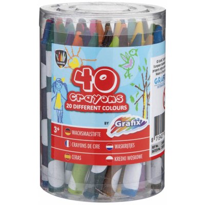 Grafix Voskovky barevné v kyblíku sada 40ks – Sleviste.cz