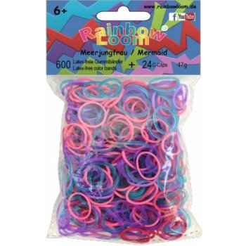 RAINBOW LOOM Original gumičky 600 kusů mix mořská panna