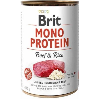 Brit Mono Protein - Beef & Brown Rice konzerva 6x 400 g
