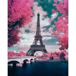 Figured ART Vyšívání křížkové sada Eiffelova věž a květiny – Hledejceny.cz