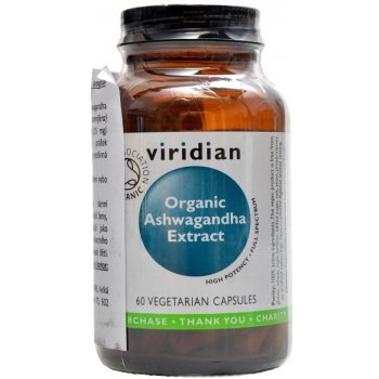 Viridian Organic Ashwagandha extract 60 kapslí