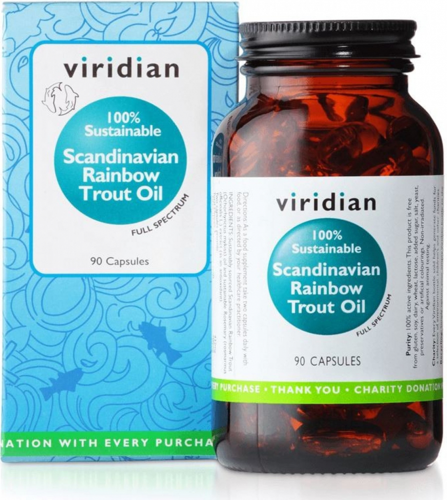 Viridian nutrition Scandinavian Rainbow Trout Oil 90 kapslí