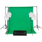 Fotostudio Set - 2x deštník, 3x plátno – Zboží Živě
