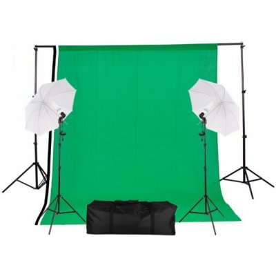 Fotostudio Set - 2x deštník, 3x plátno – Zboží Živě