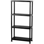 Igotrend Regál plast. 80 x 30 x 140cm černý, 13273 – Sleviste.cz