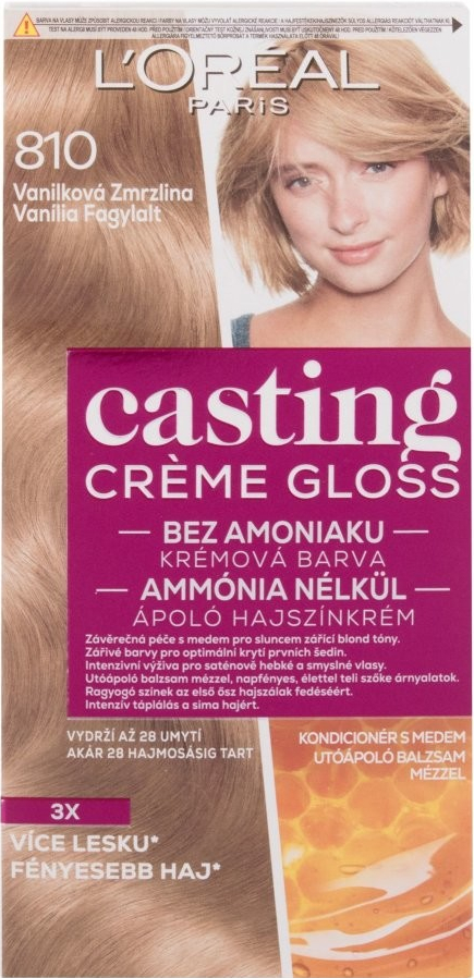L'Oréal Casting Crème Gloss barva na vlasy 810 vaniková zmrzlina od 105 Kč  - Heureka.cz