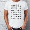 Dětské tričko Cestovní tričko s ikonami bílé