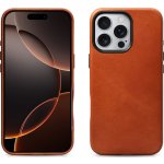 iCarer Kožený obal na iPhone 16 Pro MAX - iCarer, OilWax MagSafe Retro – Zboží Mobilmania