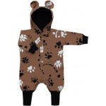 New Baby Kojenecký bavlněný overal s kapucí a oušky Paw modrý – Zboží Dáma
