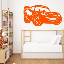 Živá Zeď Samolepka Blesk McQueen oranžová, rozměry 60 x 35 cm