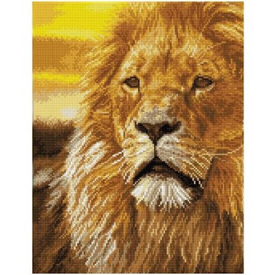 DIAMOND DOTZ Diamantové malování Lev s rámem DQK9002 35 x 45 cm – Hledejceny.cz