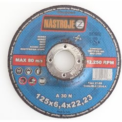 Nástroje cz Kotouč brusný 125 x 6,4 x 22 mm IM-4-125-6,4