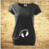Těhotenské a kojící tričko Bezvatriko vtipné tričko pro těhotné Arriving soon černá