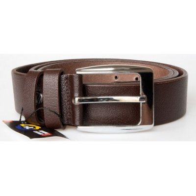 Pánský kožený opasek FLW tmavě hnědý – Zbozi.Blesk.cz