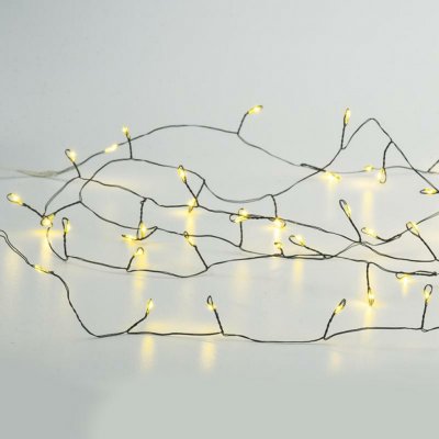 ACA Lighting 50 LED dekorační řetěz WW černý měďený kabel na baterie 3XAA IP20 2.5m+30cm 3W X01501417 – Zboží Mobilmania