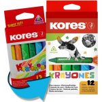 Kores Voskové pastelky trojhranné 12ks – Sleviste.cz