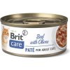 Konzerva pro kočky Brit Care Cat Beef Paté with Olives 24 x 70 g