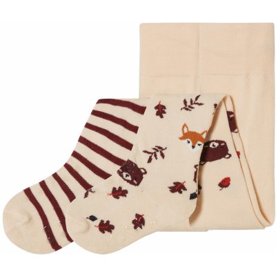 Lupilu dívčí punčochové kalhoty na lezení s bio bavlnou 2 kusy béžová – Sleviste.cz