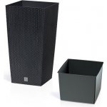 Prosperplast Květináč RATO SQUARE + vklad antracit 24 cm – Zboží Dáma