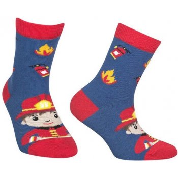 Chlapecké ponožky Malý hasič modrá
