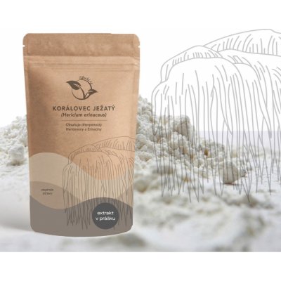 LifeChi Korálovec ježatý Hericium erinaceus extrakt v prášku 50 g 30% polysacharidů – Hledejceny.cz