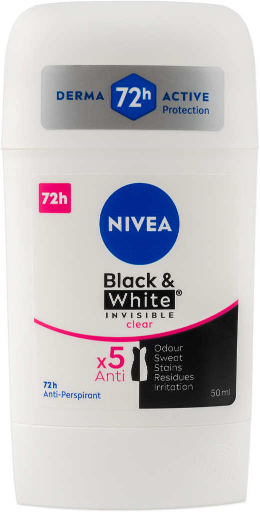 Nivea Invisible for Black & White Clear deostick 50 ml