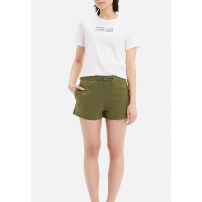 Calvin Klein dámský kraťasový set QS6804E 0SR bílá/khaki – Zbozi.Blesk.cz