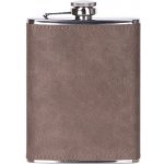 Nerezová placatka s potahem ze syntetické kůže - tmavě šedá sublimace termotransfer 240 ml – Zboží Dáma