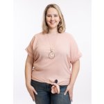 Elegantní tričko s uzlem Serena temně modrá – Zboží Dáma