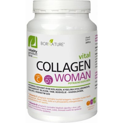 Life spirit Collagen WOMAN se speciální směsí bylin kyselinou hyaluronovou vit. C a D 300 g