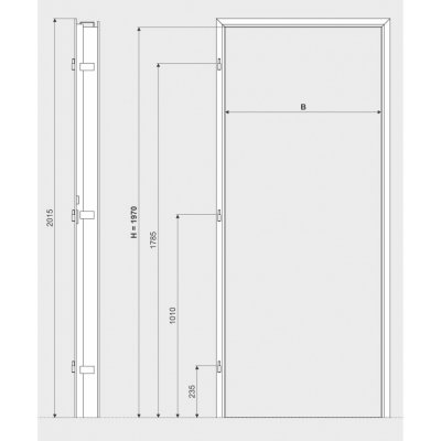 Ocelová zárubeň do sádrokartónu s těsněním SP 60 x 100 L – Zboží Mobilmania