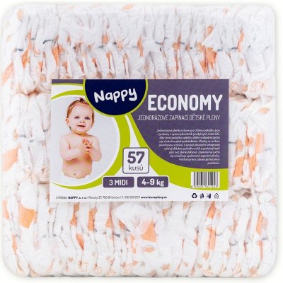 NAPPY ECONOMY Midi 4-9 kg 57 ks – Hledejceny.cz