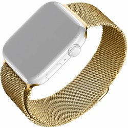 FIXED Mesh Strap pro Apple Watch 38/40/41mm, zlatá FIXMEST-436-GD