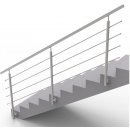 Hahn Nerezové zábradlí na schody - set (délka:3000 x výška:900mm)