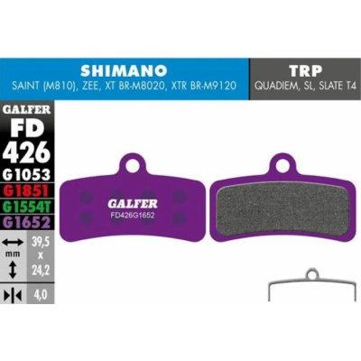 Galfer Destičky Galfer FD426 - 1 pár, brzdové na kolo, směs G1652, balené, pro Shimano, Tektro, TRP – Sleviste.cz