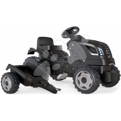Smoby Black Traktor XL s pedály a přívěsem – Zboží Mobilmania