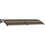 Polykarbonátová stříška s ABS konzolami 240x100cm Černá/Průhledná – Hledejceny.cz